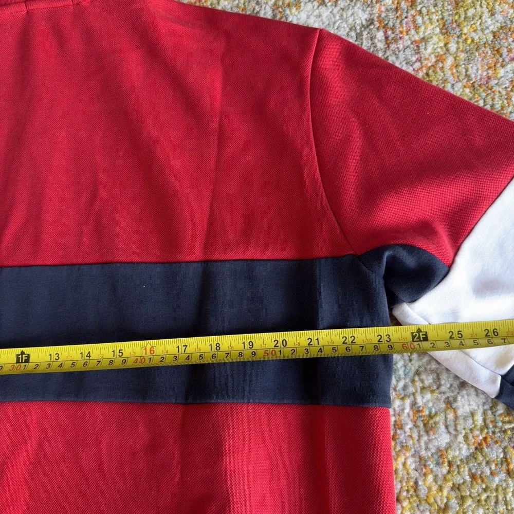Polo Ralph Lauren Colorblock Full Zip Track Jacket Red Navy Size L